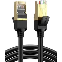 Патч-корд 1м, F/FTP cat 7 RJ-45 black Ugreen (U_11268)