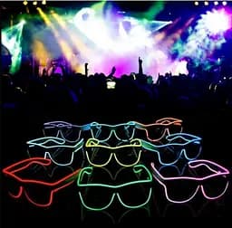 Окуляри світлодіодні Leds прозорі El Neon ray yellow неонові - мініатюра 4