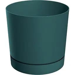 Горщик для квітів Prosperplast Tubo P з підставкою 8 л морська хвиля (66019-309)