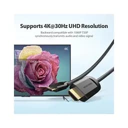 Кабель мультимедійний USB-C to HDMI M 1.5m black Vention (CGUBG) - мініатюра 5