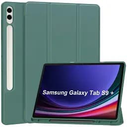 Чехол с Slot for Stylus для Samsung Galaxy Tab S9+/S9+ FE/S10+ 12.4" Зеленый