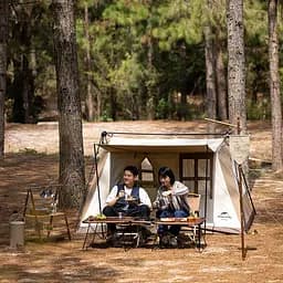 Намет чотиримісний для кемпінгу Naturehike (CNH22ZP029) з навісом, Коричневий - мініатюра 4