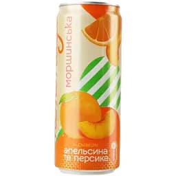 Напій Моршинська Лимонада Апельсин-Персик середньогазований 0.33 л