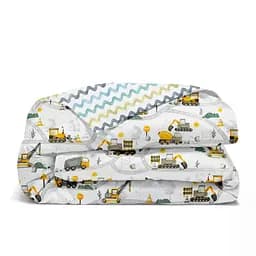 Дитяча постільна білизна в ліжечко CARS CS14, м'ята (CarsRoadYellow_WaveColor110x160_140) - мініатюра 4