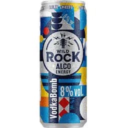 Напій слабоалкогольний Wild rock Vodkabomb alco energy 8% 0.25 л