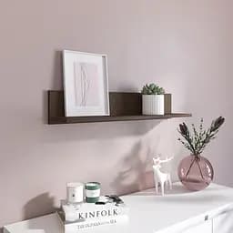 Полиця настінна Vays M-22 Венге Темний навісна ЛДСП 80x17x15 см для дому офісу декору