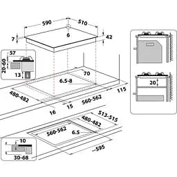 Газова варильна поверхня Whirlpool AKT 625 NB [113322] - мініатюра 7