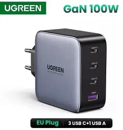 Універсальний портативний швидкий зарядний пристрій Ugreen CD226 GaN 100W 3C1A на 4 USB - мініатюра 3