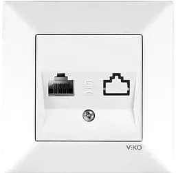 Розетка комп'ютерна VIKO Meridian біла (90970032-WH)