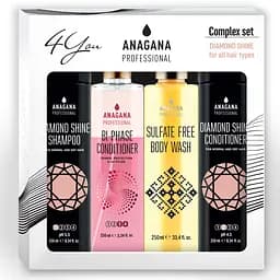 Набор 4YOU "Бриллиантовый блеск" для всех типов волос ANAGANA 4х250 мл