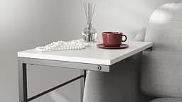 Столик Террі Ferrum-decor 650x440x330 Чорний метал ДСП Білий 16 мм (FRD-104648) - мініатюра 4
