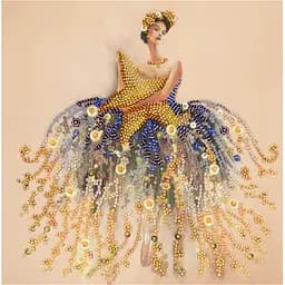 Набір-міді для вишивання бісером Abris Art Зоряний вальс AMB-097 20х20 см