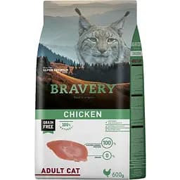 Сухой корм для кошек Bravery Adult Cat Chicken с курицей 600 г