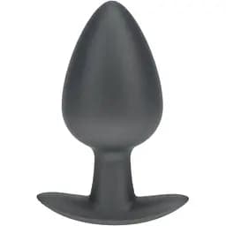 Анальна пробка Ouch! Smooth Anal Plug Metallic L 8.9 см (сірий)