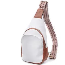 Женская сумка Vintage через плечо из экокожи с акцентом на текстильную лямку 15х25х5 см sum0026967