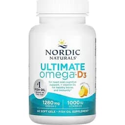 Риб'ячий жир Nordic Naturals Ultimate Omega-D3 зі смаком лимона 60 капсул