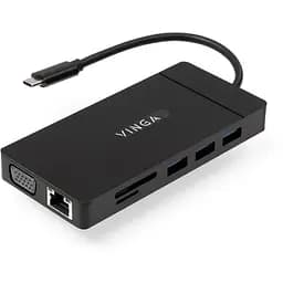 Концентратор Vinga USB-C 3.1 to VGA+HDMI+RJ45+3xUSB3.0+USB2.0+SD/TF+PD100W+Audio (VHYC10)