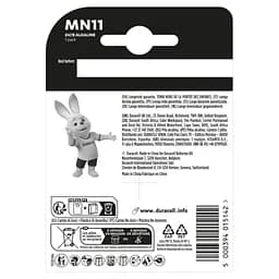 Батарейка Duracell MN11 6V спеціальна лужна, A11 / 11A, 1 шт. в упаковці (5007387)