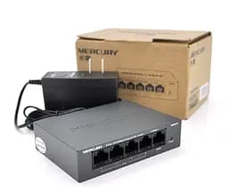 Коммутатор POE Mercury MS05CP с 4 портами POE +1 порт UP-Link 100Мбит - мініатюра 1