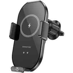 Автодержатель Borofone BH205 с беспроводной зарядкой 15W черный