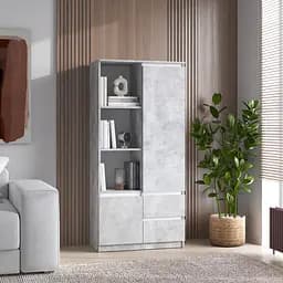 Шафа для книг Vays R-26 пенал з полицями та шухлядами ЛДСП 80x40x170 см для дому офісу вітальні - мініатюра 10