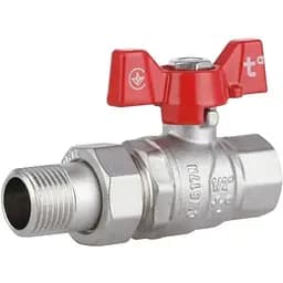 Кран шаровой Thermo Alliance "Американка" Forte 1/2" ВН прямая, бабочка SF220W15