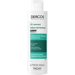 Шампунь для жирного волосся Vichy Dercos Sebo-correcteur Oil Control Dermatological Shampoo 200 мл