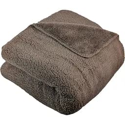 Плед-ковдра  Love You з шерпи та флісу 220х200 см какао(8277)