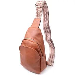 Женская сумка Vintage через плечо из экокожи с акцентом на текстильную лямку 15х25х5 см sum0026972