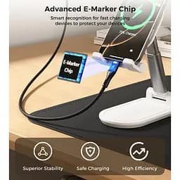Кабель Choetech XCC-1008,USB 2.0, Power Delivery (PD), до 100 Ватт C-тато/C-тато, 1.8 м. (XCC-1008) - мініатюра 5
