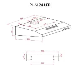 Витяжка плоска Perfelli PL 6124 I LED - мініатюра 11