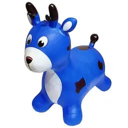 Дитяча іграшка-стрибун "Олень" Bambi RB2519 музика, світло Синій