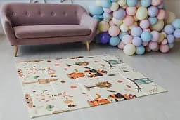 Дитячий двосторонній складаний килимок Poppet Тигреня в лісі і Молочна ферма, 200х180 см (PP001-200) - мініатюра 6