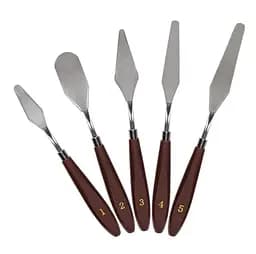 Набір мастихінів (палетних ножів) кондитерських шпателів скребків для декорування тортів та десертів, 5 шт 88312