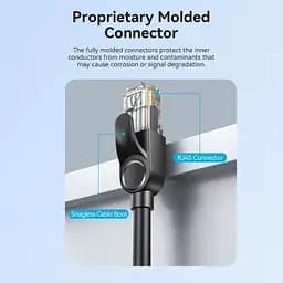 Патч-корд 3м, UTP cat 6 RJ-45 black Vention (IBNBI) - мініатюра 5