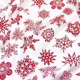 Дитяча постільна білизна фланель Cosas SNOWFLAKES CS9 110х140см (Flannel_SnowflakesRedWhite_El80-01Snow_140) - мініатюра 9