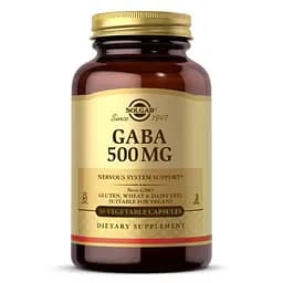 Амінокислота Solgar GABA 500 mg, 50 вегакапсул