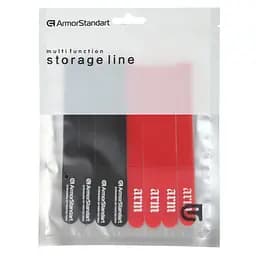 Набір органайзерів для кабеля ArmorStandart Stick Pack 8 шт. Black/Red (ARM58279)