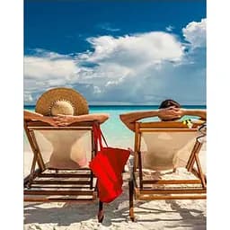 Алмазна мозаїка Strateg Відпочинок на пляжі 30х40 см (HEG86028)