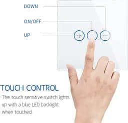 Перемикач CNBINGO WLAN для затемнюваних світлодіодних ламп — Smart Touch Light Switch Працює з Alexa, Google Assistant - мініатюра 3