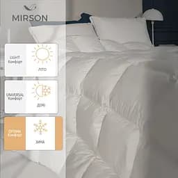 Ковдра пухова MirSon Luxury Exclusive 080, двоспальна, 205x172, біла (2200000013798) - мініатюра 2