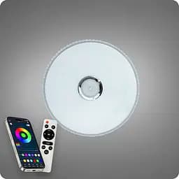 Люстра світлодіодна 517 Dlight RGB з пультом і колонкою 80Вт Білий (02163) - мініатюра 9