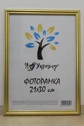 Фоторамка 21Х30, (А4), золота 1515-х811-10 б/з, СКЛО + КАРТОН                                           
