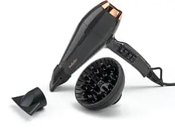 BaByliss Фен Air Pro, 2200Вт, 2 режими, дифузор, іоніз-я, хол. обдув, чорний - мініатюра 8