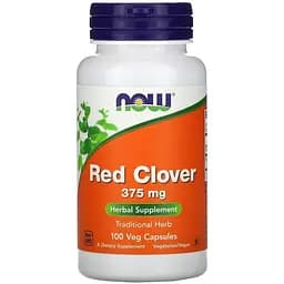 Натуральна добавка NOW Red Clover 375 mg, 100 вегакапсул