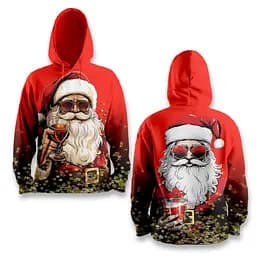 Худі спортивне з 3D принтом Santa Party Vibes 31508 3XL