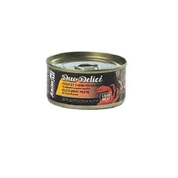 Консерви AnimAll Duo Delice для котів, паштет з качки та шматочками краба, 80 г