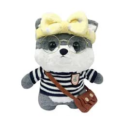 М'яка іграшка "Песик" Bambi K0201(Grey) одяг в асортименті, 30 см