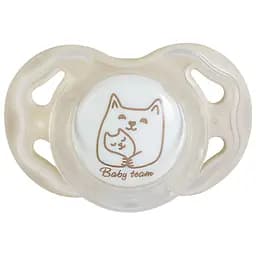 Пустышка силиконовая ортодонтическая Baby Team (3011_бежевий)