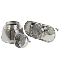 Кавоварка гейзерна Bo-Camp Stainless Steel 2-cups Silver срібляста (2200545) - мініатюра 12